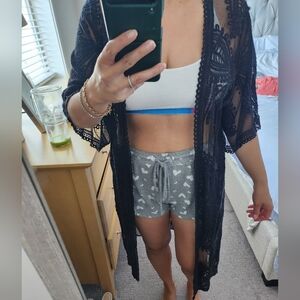 Bohemian Black Sheer Kimono